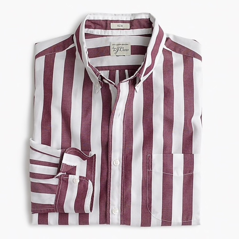 J. Crew Secret Wash shirt in thick stripe